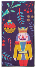 Christmas Napkins 18" x 18" Cloth Dinner, Elegant 100% Cotton Table Decor Linens Blue Nutcracker Ballet Print - Decorative Things