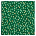 Christmas Napkins 18" x 18" Cloth Napkins, Elegant 100% Cotton Linen Napkins, Dinner Napkins for Christmas Table Décor, Christmas Table Setting, Holiday Party, Small Trees Fabric Gold on Green - Decorative Things
