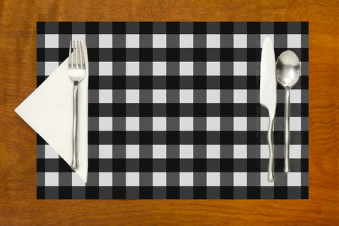 Farmhouse Kitchen Decor Table Mats Paper Placemats Rustic Table Decor, Disposable Place Mats Black and White - Decorative Things