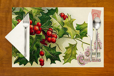 Christmas Placemats Paper Placemats Christmas Table Decorations Table Decor Holly - Decorative Things