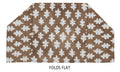 Fabric Tissue Box Cover, Tissue Holder Slipcover, Slips Over Square Cube Cardboard Facial Tissue Boxes Brown Blockprint Decorative Cotton Fabric, Made in USA - Decorative Things