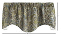 Teal & Brown Paisley Valance - Decorative Things
