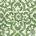 Green & White Print Valance - Decorative Things