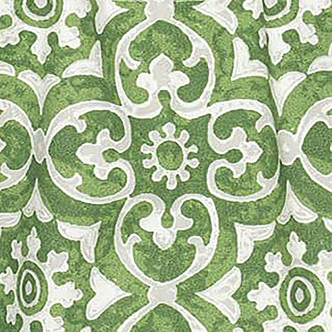 Green & White Print Valance - Decorative Things