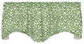 Green & White Print Valance - Decorative Things