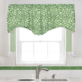 Green & White Print Valance - Decorative Things