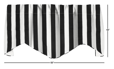 Black & White Striped Valance - Decorative Things