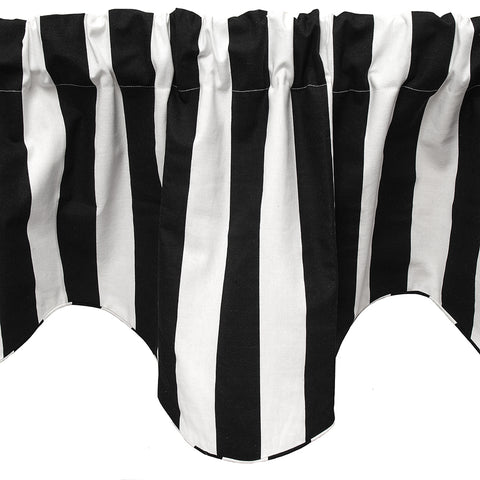 Black & White Striped Valance - Decorative Things