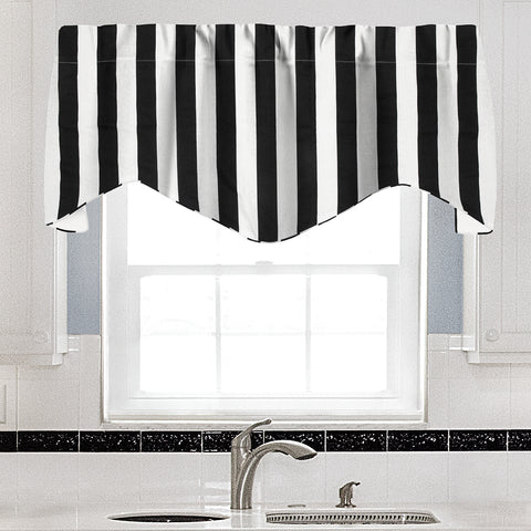 Black & White Striped Valance - Decorative Things