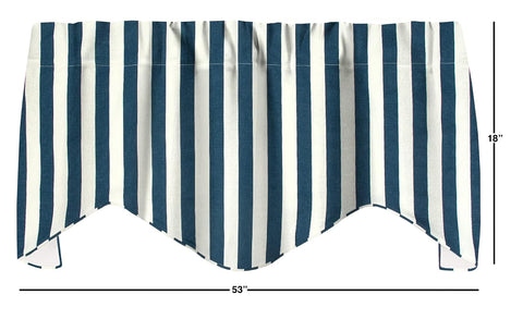 Blue & White Striped Valance - Decorative Things