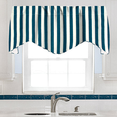 Blue & White Striped Valance - Decorative Things