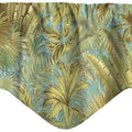 Bahamian Palms Green & Blue Valence - Decorative Things