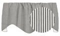 Black Ticking Stripe Valance - Decorative Things