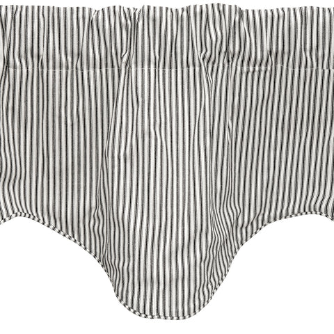 Black Ticking Stripe Valance - Decorative Things
