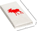 Moose Decor Decorative Paper Hand Towels, Guest Towels Disposable Bathroom Hand Towels, Fingertip Towels, Red Christmas Moose Decorations Pak of 16 - Decorative Things