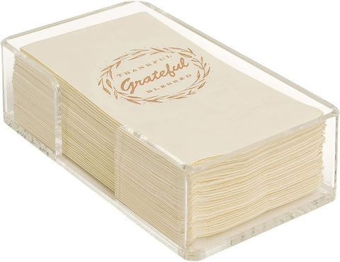 Paper Hand Towels Guest Towels Disposable Decorative Paper Napkins Thanksgiving Friendsgiving Thankful Grateful Blessed in Rust Metallic Pk 32 - Decorative Things