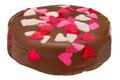 Valentines Chocolate Cookies Oreos Covered with Gourmet Chocolate and Valentines Candy Heart Sprinkles, Valentines Day Gifts for Him or Her, Kosher, Nut Free - Pak of 3 - Decorative Things