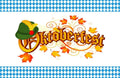 Oktoberfest Beer Fest Fall Placemats Paper Placemats Disposable Table Mats with Blue and White Diamond Border - Decorative Things