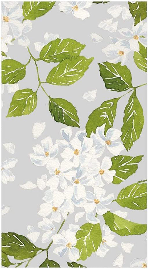 Caspari Blanc De Blancs Paper Guest Towel Napkins in Grey, 30 Count - Decorative Things