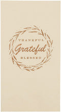 Paper Hand Towels Guest Towels Disposable Decorative Paper Napkins Thanksgiving Friendsgiving Thankful Grateful Blessed in Rust Metallic Pk 32 - Decorative Things
