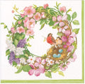 Caspari Spring Wreath Paper Luncheon Napkins, Two Packs of 20 - Decorative Things