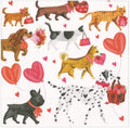 Caspari Valentine Parade Paper Luncheon Napkins, Two Packs of 20 - Decorative Things