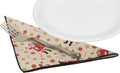 Christmas Napkins 18" x 18" Cloth Dinner, Elegant 100% Cotton Table Decor Linens Red and White Santa Peppermint Print - Decorative Things