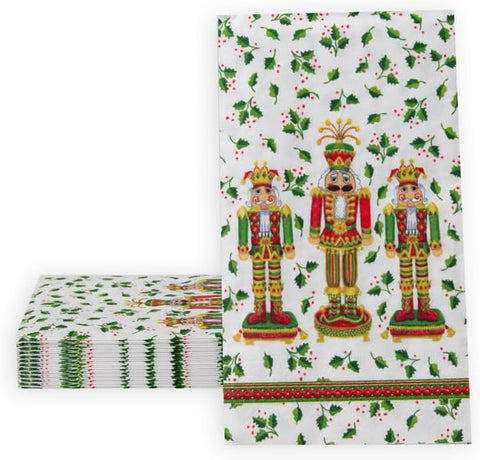 Nutcracker Christmas Guest Towel Napkins - 15 Per Package - 2 Units - Decorative Things