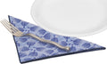 Cloth Napkins, Happy Hanukkah Decor with Menorah, Jewish Stars, Judaica Party Table Decor Ideas 100% Cotton Linen Napkins, Blue Table Linens 18" - Decorative Things