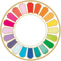 Caspari Color Wheel Paper Dinner Plates, 16 Count - Decorative Things