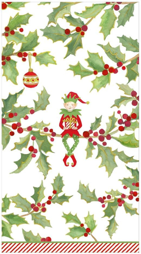 Jingle Elves Guest Towel Napkins - 15 Per Package - 2 Units - Decorative Things