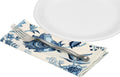 Delft Blue Floral Cloth Napkins - Decorative Things