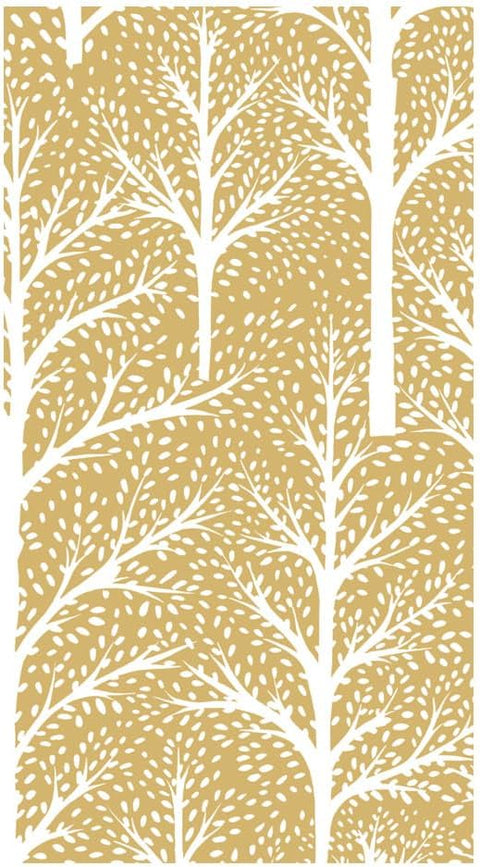 Winter Trees Gold & White Guest Towel Napkins - 15 Per Package - 2 Units