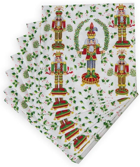 Nutcracker Christmas Cocktail Napkins - 20 Per Package - 2 Units - Decorative Things