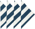 Navy Blue & White Stripe Cloth Napkins - Decorative Things