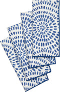 Cloth Napkins for Table Dinner Setting 18" x 18" Use with Blue and White Dishes, Plates, Tablecloths, 100% Cotton Linen Napkin - Decorative Things