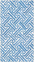 Caspari Fretwork Paper Guest Towel Napkins in Blue - Pack of 30 - Decorative Things