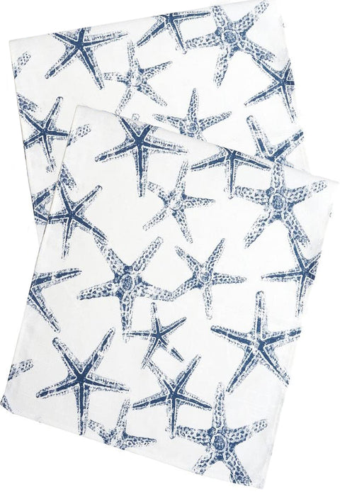 Table Runners Decorative Table Covers Table Runner Nautical Beach Party Decor Starfish Blue 72" - Decorative Things
