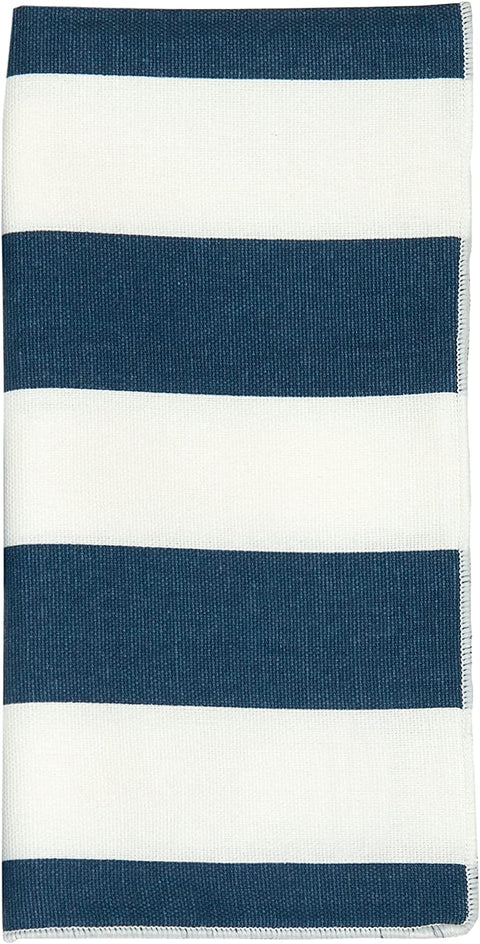 Navy Blue & White Stripe Cloth Napkins - Decorative Things