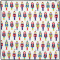 Christmas Napkins 18" x 18" Cloth Dinner, Elegant 100% Cotton Table Decor Linens White Nutcracker Print - Decorative Things