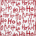 Cloth Christmas Napkins for Table Setting Ideas, 18" Dinner, Red and White Santa Claus Ho Ho Ho 100% Cotton Linen Napkin - Decorative Things