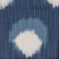 Blue Curtain Valance Kitchen Curtain, Bedroom Window Treatment, Bathroom Swag, Rod Pocket, Wood Block Print Style, Lined Made in USA 53x18 Inches - Decorative Things