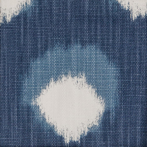 Blue Curtain Valance Kitchen Curtain, Bedroom Window Treatment, Bathroom Swag, Rod Pocket, Wood Block Print Style, Lined Made in USA 53x18 Inches - Decorative Things