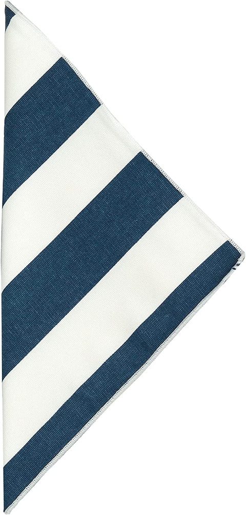 Navy Blue & White Stripe Cloth Napkins - Decorative Things