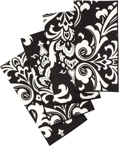 Black & White Wedding Cloth Napkins - Decorative Things