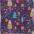 Christmas Napkins 18" x 18" Cloth Dinner, Elegant 100% Cotton Table Decor Linens Blue Nutcracker Ballet Print - Decorative Things