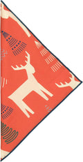 Christmas Napkins 18" x 18" Cloth Dinner, Elegant 100% Cotton Table Decor Linens Red and White Reindeer Print - Decorative Things