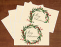 Christmas Placemats Paper Placemats Christmas Table Decor Dining Table Mats, Merry Christmas Wreath, Made in USA - Decorative Things