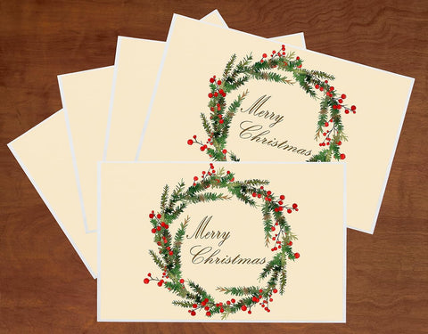 Christmas Placemats Paper Placemats Christmas Table Decor Dining Table Mats, Merry Christmas Wreath, Made in USA - Decorative Things