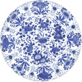 Caspari Delft Paper Dinner Plates in Blue, 16 Count - Decorative Things